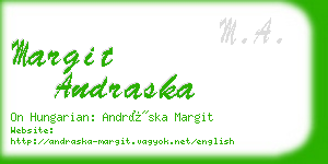 margit andraska business card